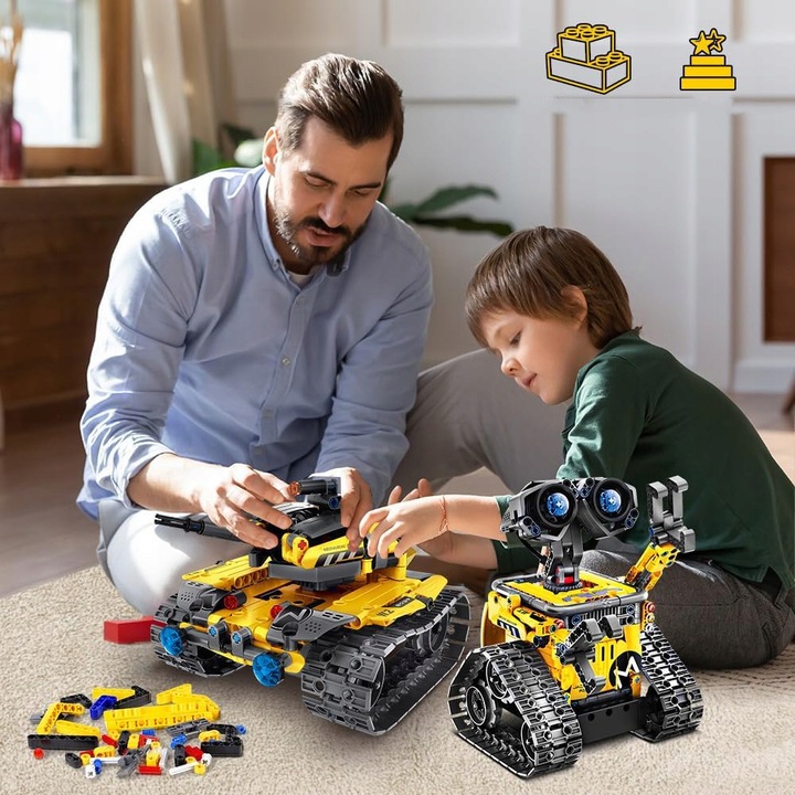 PROGRAMOWALNY ROBOT DUŻY ZESTAW KONSTRUKCYJNY APP I PILOT KONTROLA