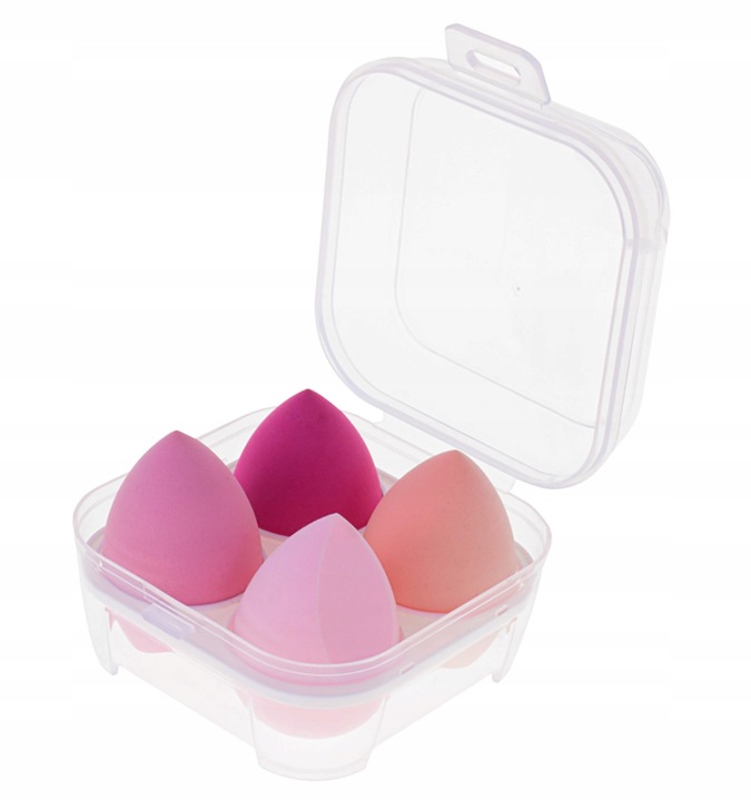 ZESTAW 4 GĄBKI DO MAKIJAŻU GĄBKA BLENDER GĄBECZKI