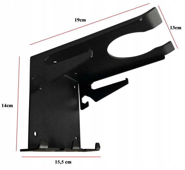 Wieszak uchwyt na kosę kosiarkę spalinową GRUBY MOCNY z haczykami otworami