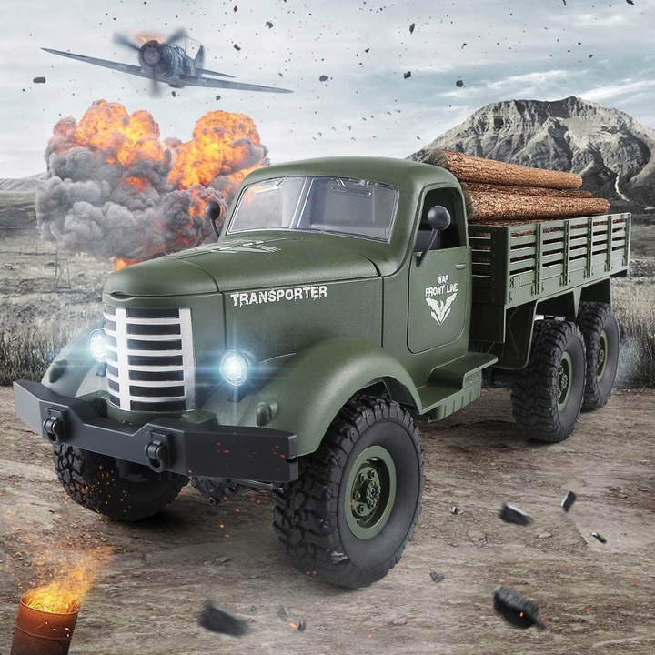 Zdalnie Sterowane Auto, Wojskowy Transporter Ciężarówka Wojskowa