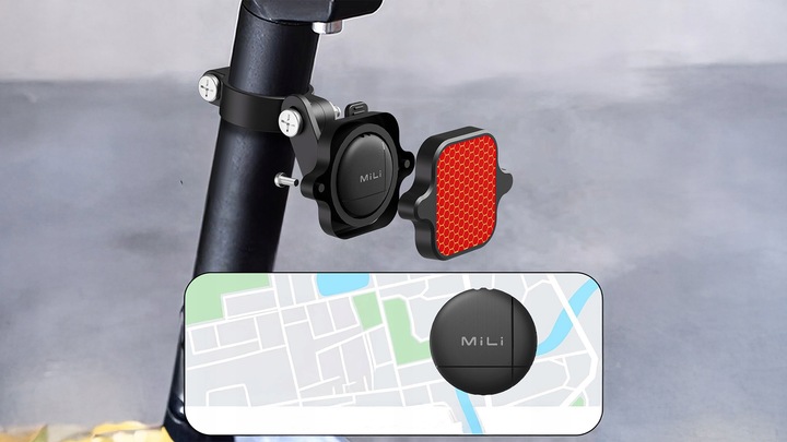 Lokalizator GPS LiTag MiLi lampka tylna do roweru światło rowerow IOS APPLE
