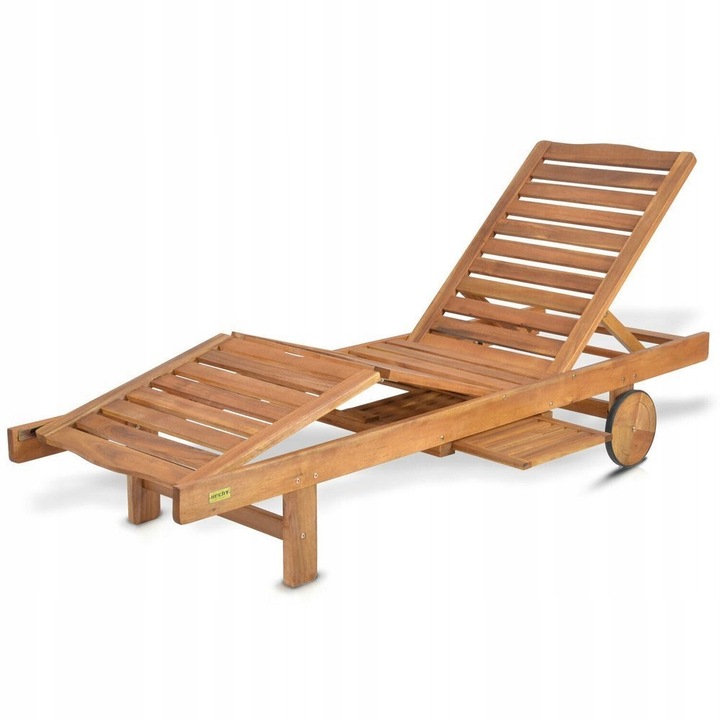 Leżak Leżanka Ogrodowy Drewniany HECHT Resort A Tropikalne Drewno Akacjowe