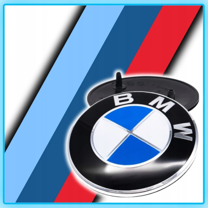 EMBLEMAT ZNACZEK LOGO BMW NA MASKĘ TYŁ PRZÓD 82MM E30E34E38E39E46E60E61X3X5
