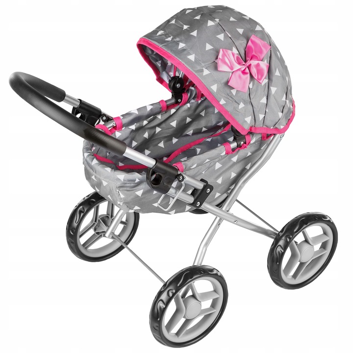 KINDERPLAY WÓZEK DLA LALEK GŁĘBOKI GONDOLA SKŁADANY DASZEK