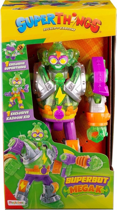 SUPERTHINGS MEGA K SUPERBOT ROBOT FIGURKA ZŁOCZYŃCY + AKCESORIA