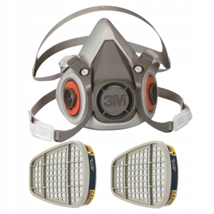 3M 6200 / 6300 MASKA PÓŁMASKA LAKIERNICZA Z FILTRAMI ABE1 6057