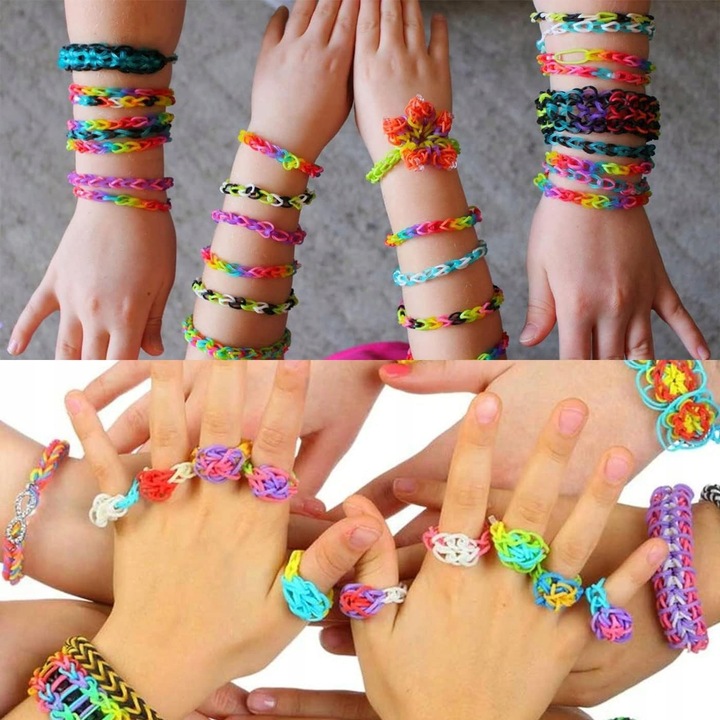 MEGA ZESTAW GUMKI DO ROBIENIA BRANSOLETEK XXL W KUFERKU DUŻY NA PREZENT DIY