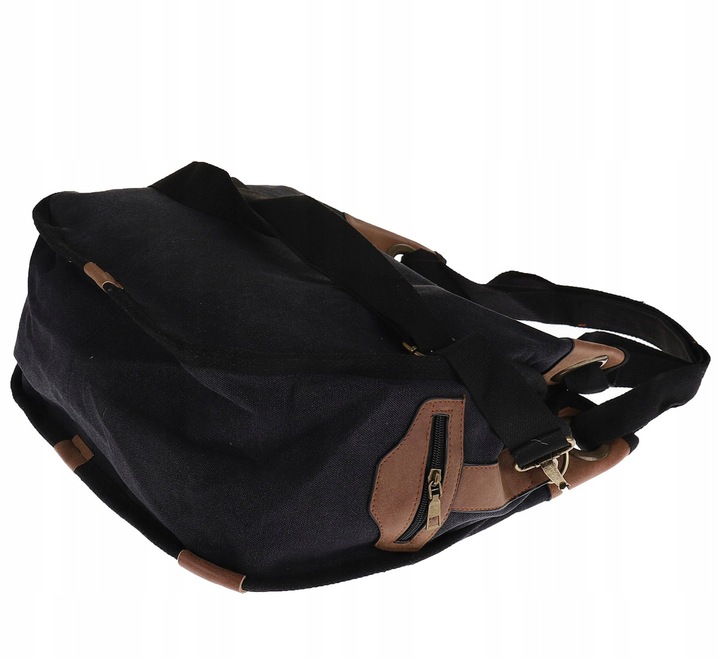 Torebka damska duża pojemna worek na ramię shopper listonoszka z208 Czarna