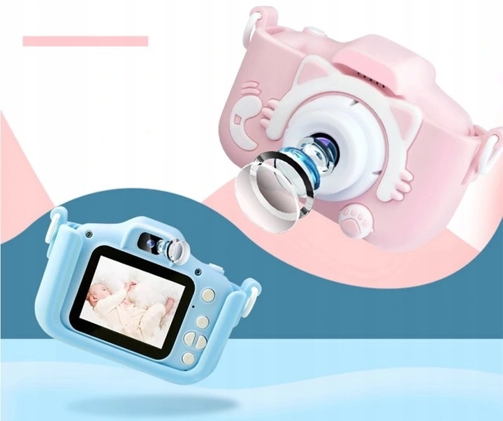 Aparat cyfrowy fotograficzny dla dzieci KOTEK gry prezent zabawa kamera