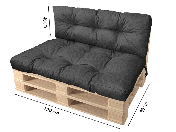 PODUSZKI NA PALETY MATERAC 120X80X40 KOMPLET