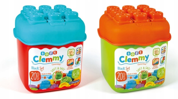 CLEMMY KOSZYK SENSORYCZNY z miękkimi klockami Clementoni