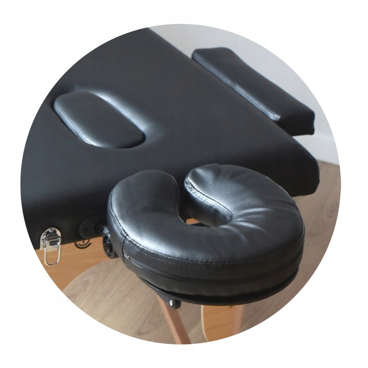 Stół Łóżko Masażu Składany Przenośny Drewniany 3- Segmentowy Leżanka