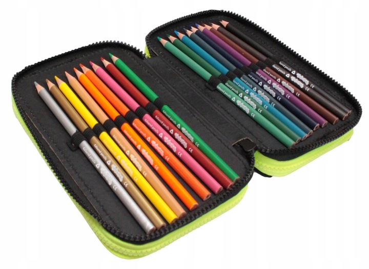 CoolPack Piórnik szkolny trzykomorowy z wyposażeniem Gradient Lemon