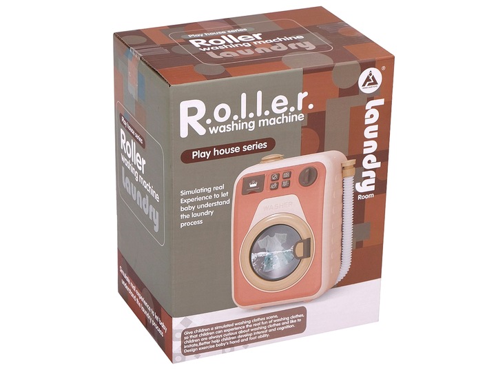 Zabawkowa PRALKA AUTOMATYCZNA DLA DZIECI OBROTOWY BĘBEN WODA światło dźwięk