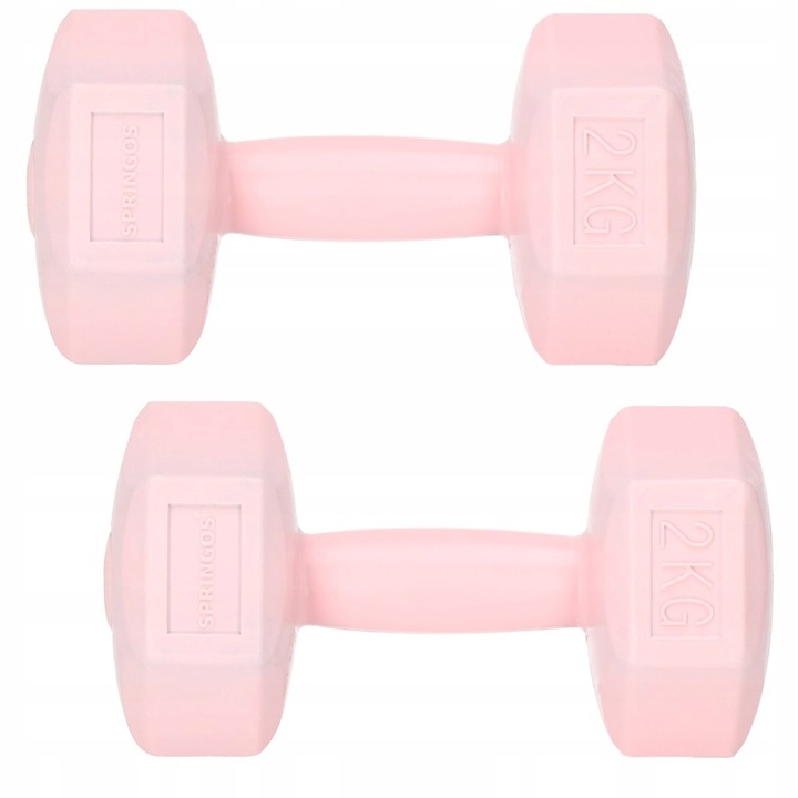 HANTLE 2x2kg ZESTAW CIĘŻARKI HANTELKI DO ĆWICZEŃ W DOMU HEKSAGONALNE