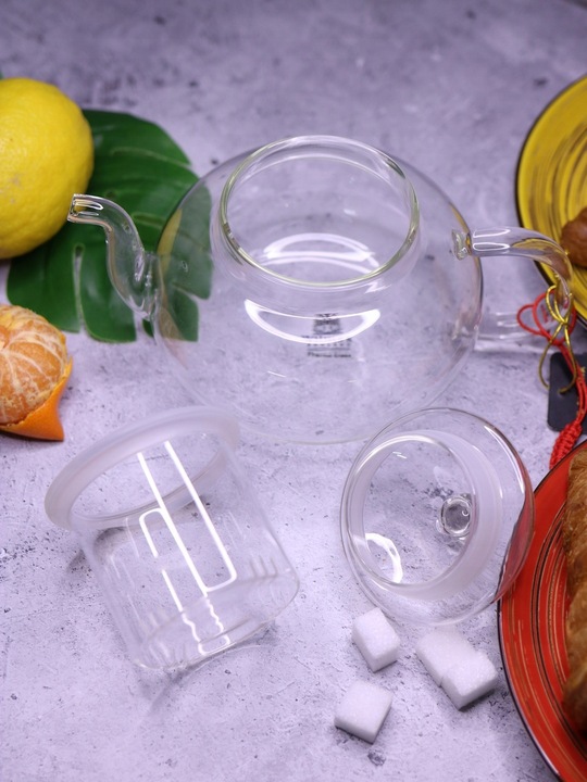 Dzbanek do zaparzania herbaty i zioł 620 ml Wilmax szkło termiczne