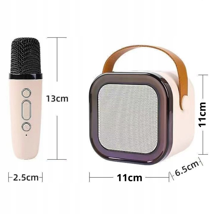 Bezprzewodowy Zestaw Do Karaoke Dla Dzieci Bluetooth Głośnik + 2 mikrofony