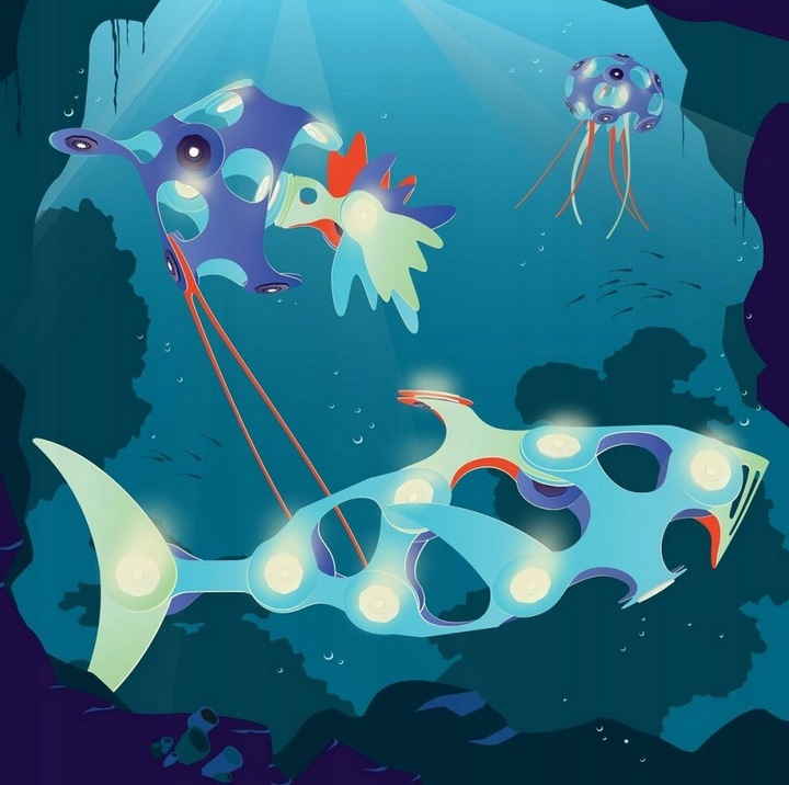 CLIXO CL-8099 OCEAN -Podwodny świat Kreatywne klocki magnetyczne Nowość USA