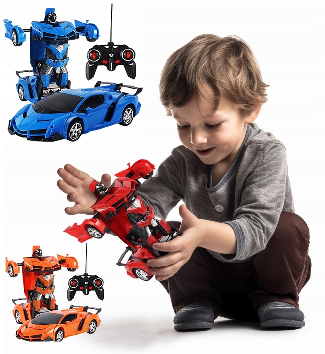 AUTO TRANSFORMER ROBOT NA PILOTA 2W1 SAMOCHÓD NA PILOT RÓŻNE KOLORY RC
