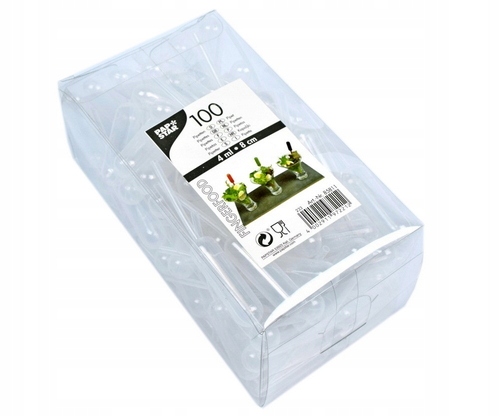 Pipety deserowe pipetki cukiernicze do deserów ciast 4ml 8cm 100 sztuk