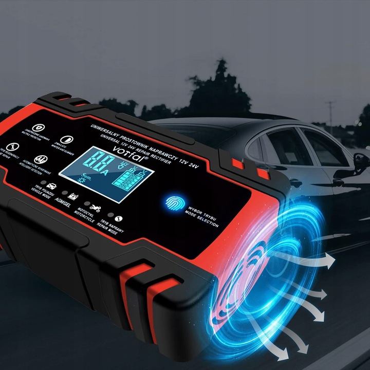 ŁADOWARKA PROSTOWNIK DO AKUMULATORA 12/24V AGM ŻEL