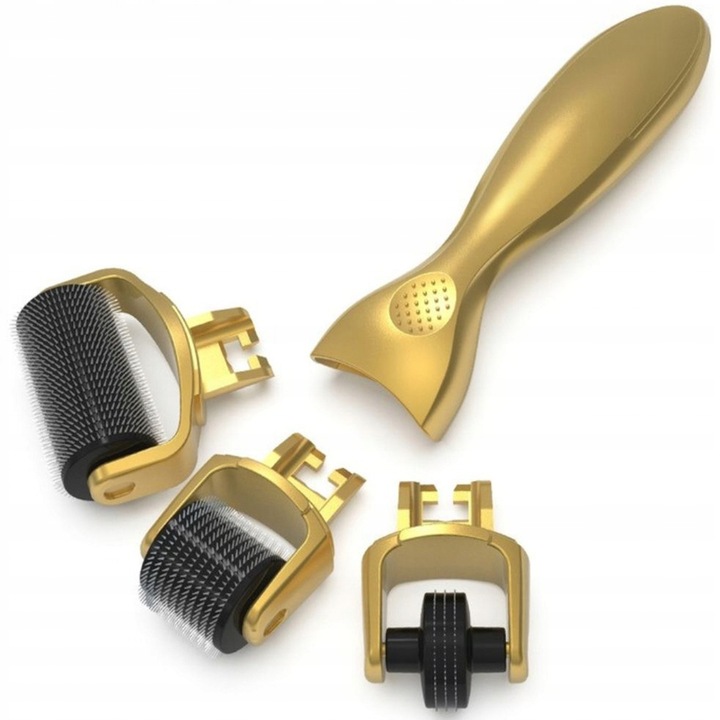 DERMA ROLLER WAŁEK MASAŻER DO MASAŻU CIAŁA TWARZY ROLOWANIA MEZOTERAPII 3x