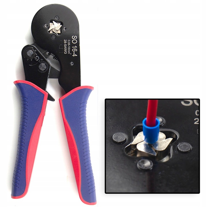 Zaciskarka Praska do Tulejek Kabli Konektorów Przewodów 0,08 mm2 - 16 mm2