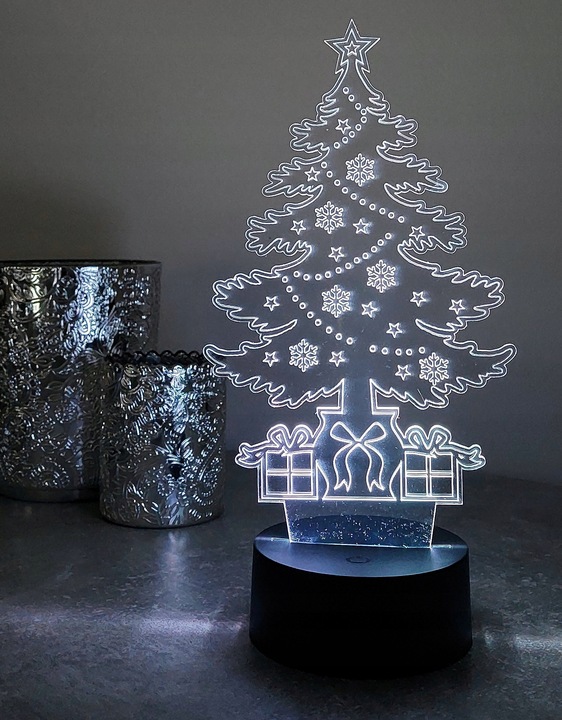 OZDOBA ŚWIĄTECZNA CHOINKA 3D LED KOLORY RGB PILOT