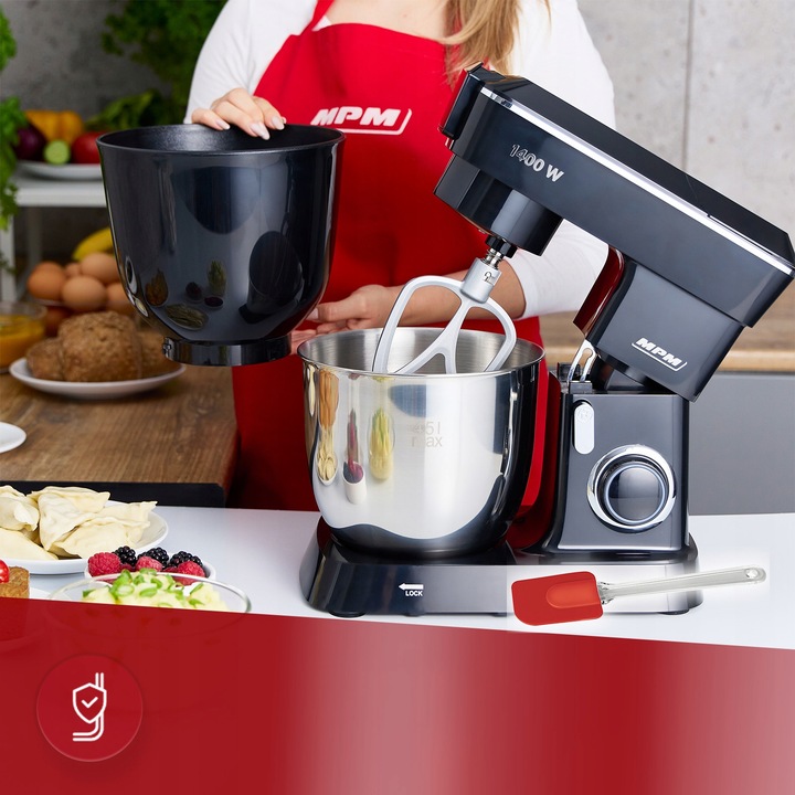 Robot planetarny kuchenny 3w1 mocny 3000W czarny MPM MRK-24
