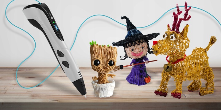 DŁUGOPIS 3D DLA DZIECI WERSJA PRO DRUKARKA MAGICZNY 3D + WKŁADY 160 METRÓW