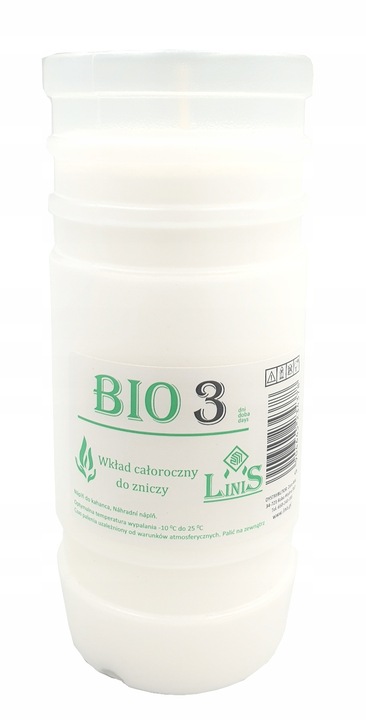 Wkłady do zniczy Parafinowe Bio 3 „Linis”