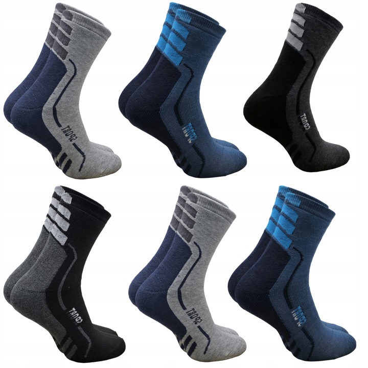 4x SKARPETY Bawełniane Termiczne męskie skarpetki grube CIEPŁE ZIMOWE 40-44