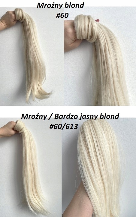 Doczepiany KUCYK kitka 60 cm jak Naturalne CAŁKOWICIE MATOWE ! Kolory