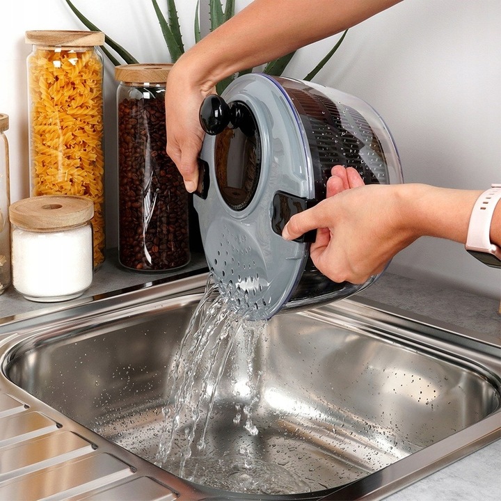 Duża WIRÓWKA SAŁATY warzyw owoców suszarka obrotowa pojemnik sitko cedzak