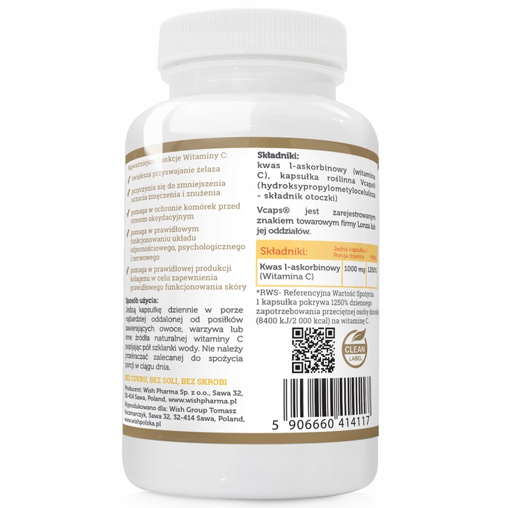 WITAMINA C 1000mg KWAS L-ASKORBINOWY 240kapsułek