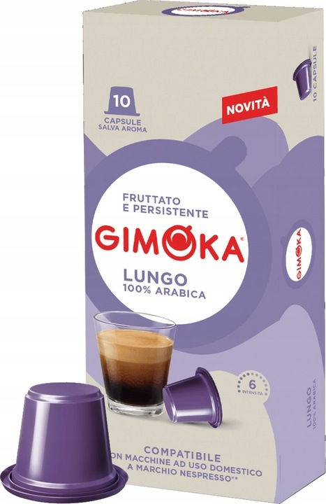 Kapsułki do Nespresso Gimoka Zestaw 10 x 10 MIX Espresso Lungo