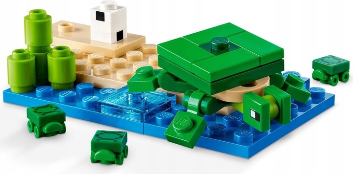 KLOCKI LEGO | MINECRAFT 21254 DOMEK NA PLAŻY ŻÓŁWI FIGURKI ZABAWKI + TORBA