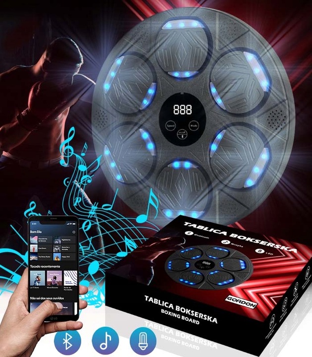 TABLICA BOKSERSKA ŚCIENNA ELEKTRONICZNA DO TRENINGU ĆWICZEŃ BOKSU