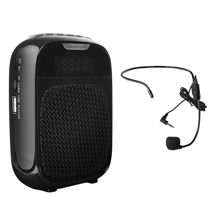 Przewodowy Wzmacniacz Głosu Megafon Mikrofon z Radiem USB micro SD SP-VA11