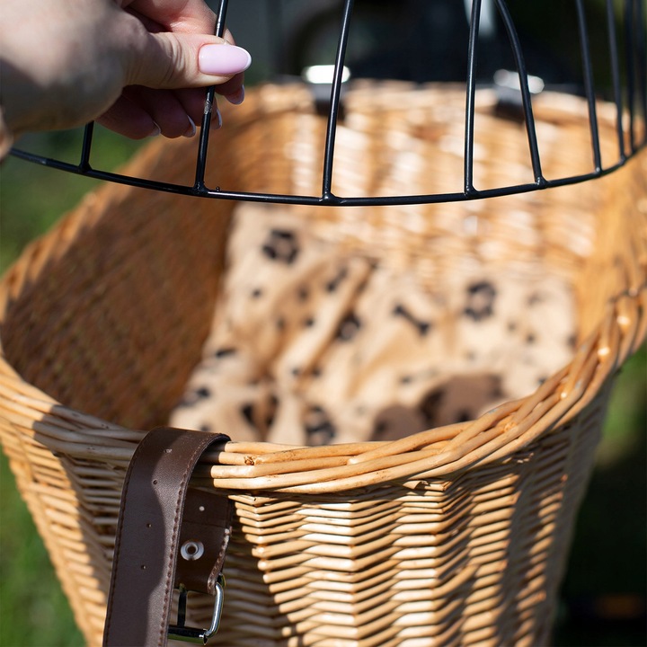 KOSZ ROWEROWY WIKLINOWY NA BAGAŻNIK TRANSPORTER TYLNY KOSZYK DLA PODUSZKA