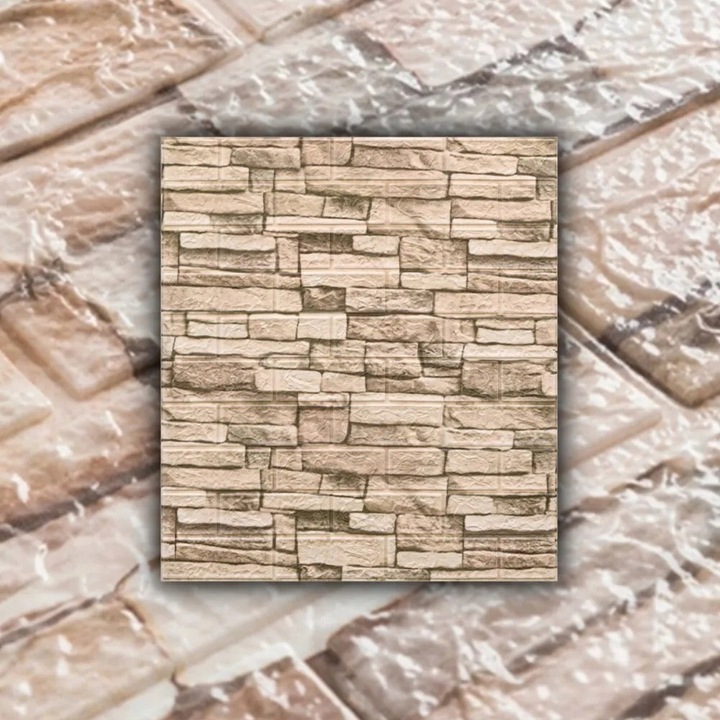 x10 PANELE ŚCIENNE SAMOPRZYLEPNE KAMIEŃ CEGŁA TAPETA MUR IMITACJA 3D SALON