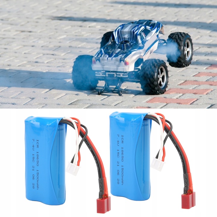 BATERIA ZAPASOWA DO ŁODZI SAMOCHODOWEJ RC 7,4 V 1500 MAH 15C
