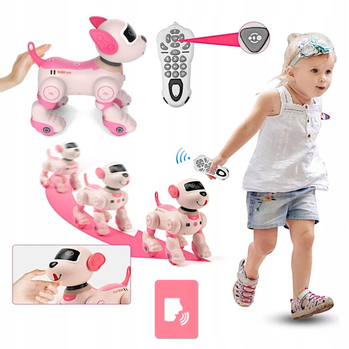 ROBOT INTERAKTYWNY ROBO PIES PIESEK ZDALNIE STEROWANY GŁOSEM PILOT DOTYK
