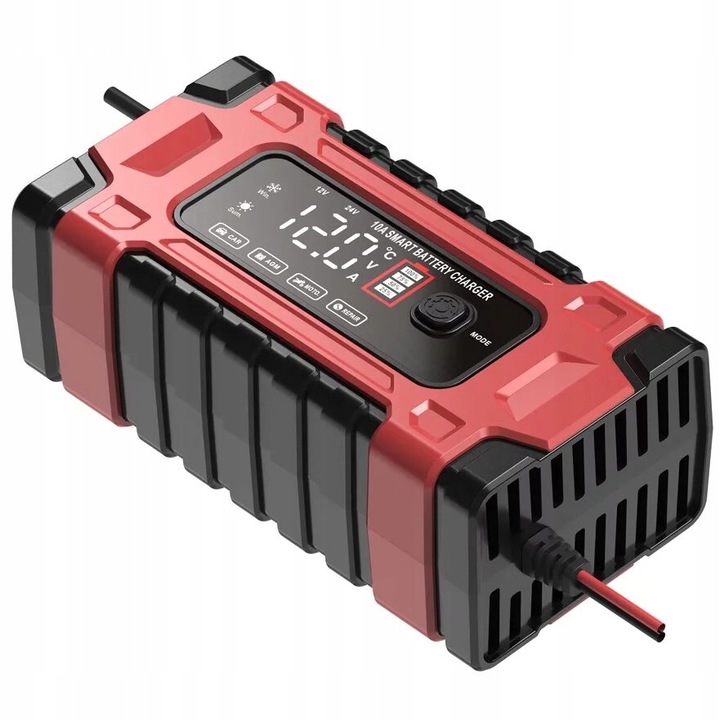 AUTOMATYCZNY INTELIGENTNY PROSTOWNIK ŁADOWARKA DO AKUMULATORA 12V 24V 10A