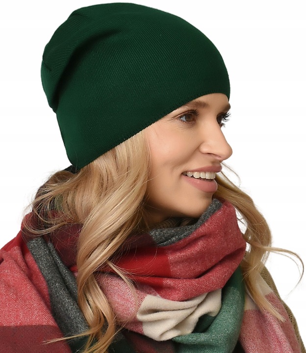 Damska CZAPKA jesienna modny styl podpinana POLSKI PRODUCENT zimowa UNI V3