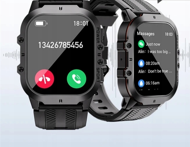 SMARTWATCH MĘSKI C26 AMOLED MENU PL WODOODPORNE KROKOMIERZ watch ZEGAREK
