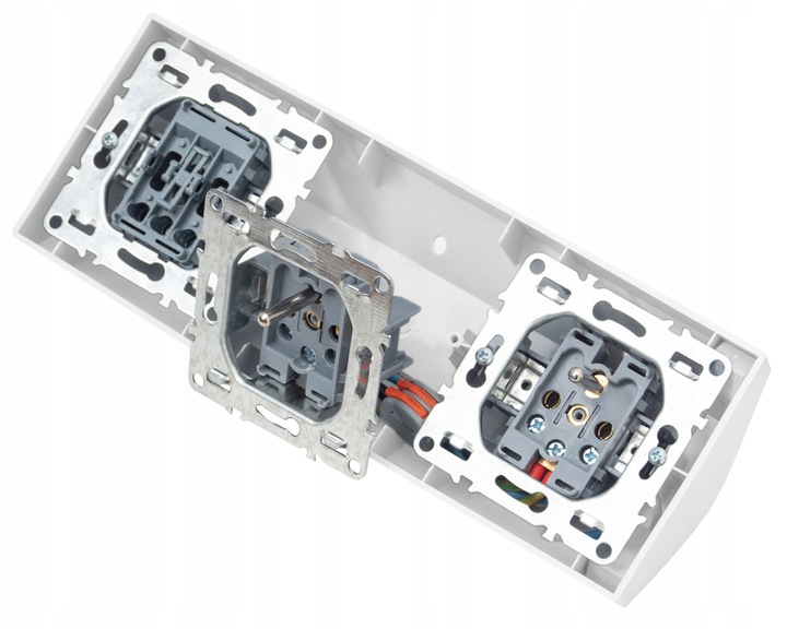 GNIAZDO POTRÓJNE MEBLOWE NAROŻNE KUCHENNE BLATOWE BIURKOWE BIAŁE NABLATOWE