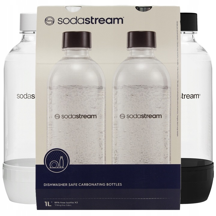 2x BUTLE BUTELKI SODASTREAM JET BUTELKA DO SATURATORA 1L DWUPAK DO ZMYWARKI
