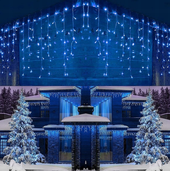 SOPLE FLASH 200 LED ZEWNĘTRZNE NIEBIESKIE CHOINKOWE lampki