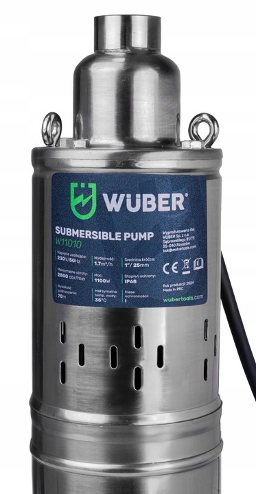 POMPA GŁĘBINOWA ŚRUBOWA 1100W DO WODY CZYSTEJ 1" DO STUDNI MOCNA 1700 L/H